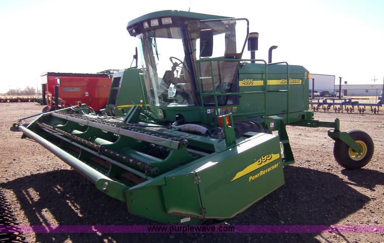 image for item 3460 2002 John Deere 4895 windrower with 895 18' platform