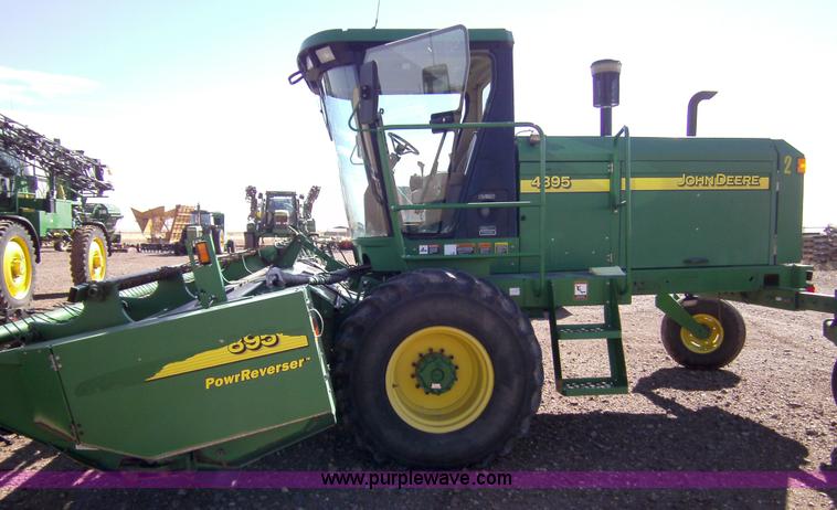 image for item 3460 2002 John Deere 4895 windrower with 895 18' platform