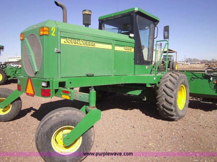 image for item 3460 2002 John Deere 4895 windrower with 895 18' platform