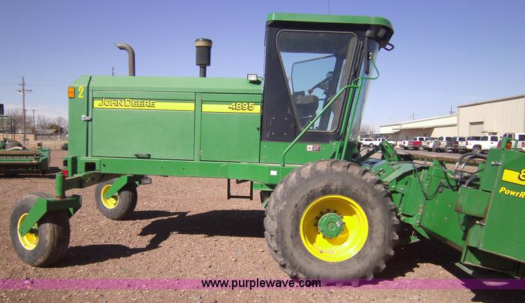 image for item 3460 2002 John Deere 4895 windrower with 895 18' platform