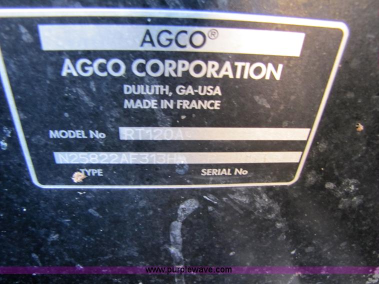 image for item 3470 2006 AGCO RT120A MFWD tractor