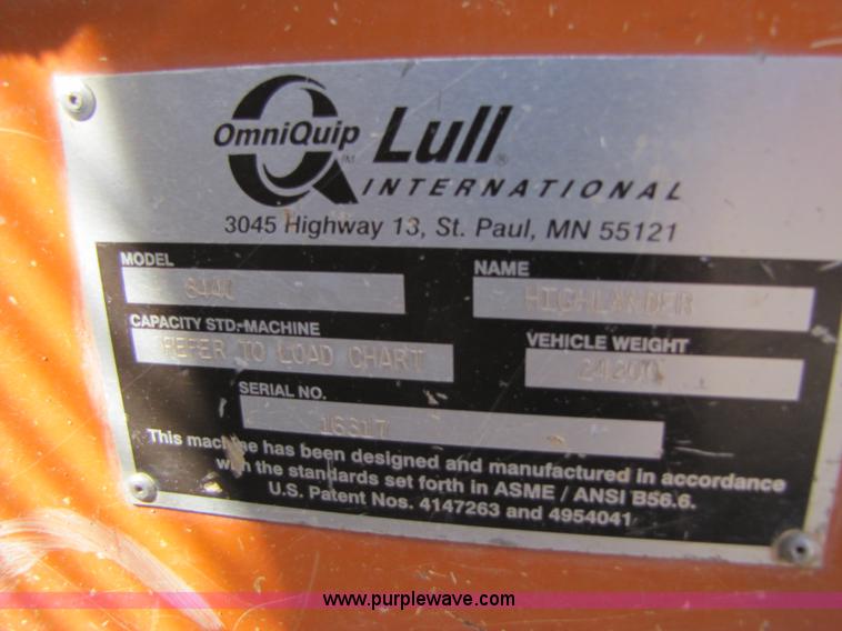 image for item 3543 2001 Lull Highlander 844C-42 telehandler