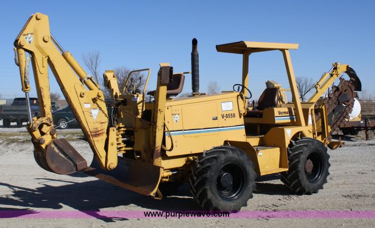 image for item 4930 1995 Vermeer V-8550 trencher backhoe