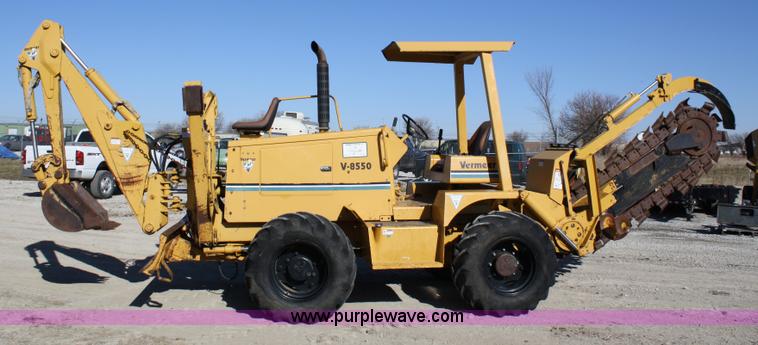 image for item 4930 1995 Vermeer V-8550 trencher backhoe