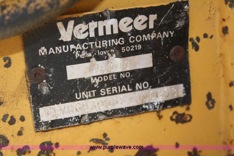 image for item 4930 1995 Vermeer V-8550 trencher backhoe
