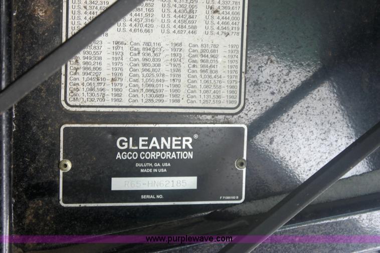 image for item 6478 2004 AGCO Gleaner R65 RWA combine