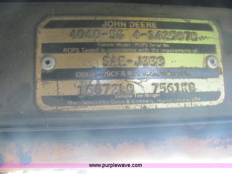image for item 6845 1978 John Deere 4040 tractor