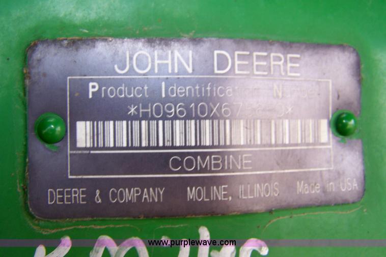 image for item 7282 1998 John Deere 9610 Maximizer combine
