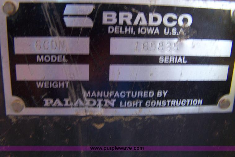 image for item 7310 Bradco 6CDN skid steer trencher attachment