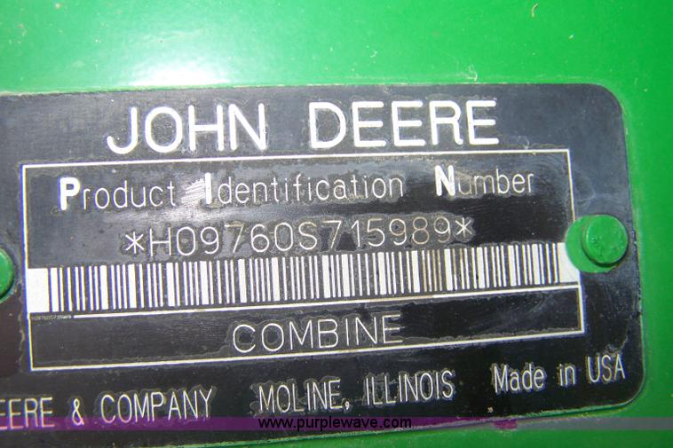 image for item 9283 2006 John Deere 9760 STS combine