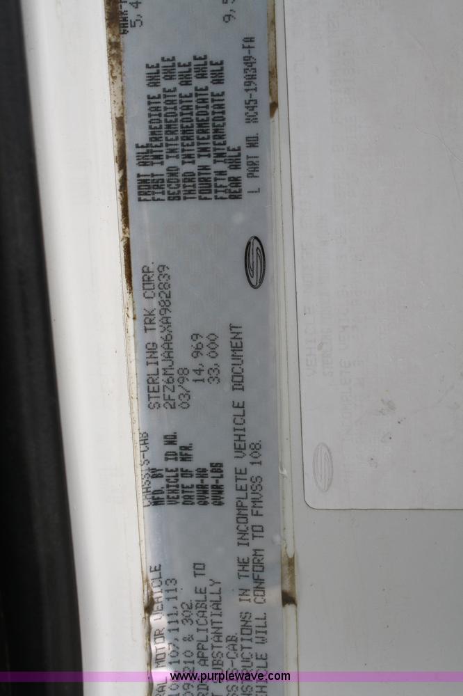 image for item 4972 1999 Sterling fuel delivery truck