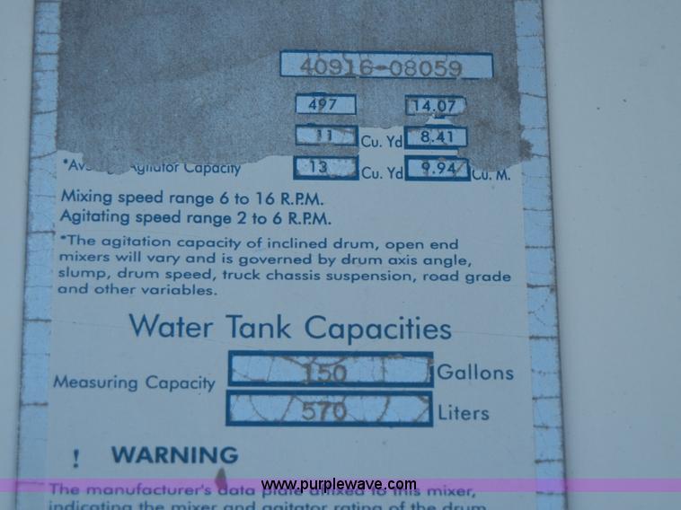 image for item 5153 1996 Kenworth W900 cement mixer truck