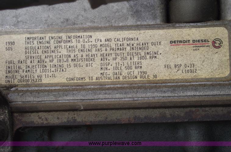 image for item 5455 1991 Volvo WG42T semi truck