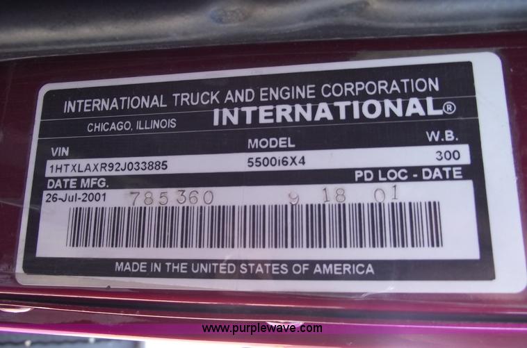 image for item 5456 2002 International 5500i Work Star five axle dump truck