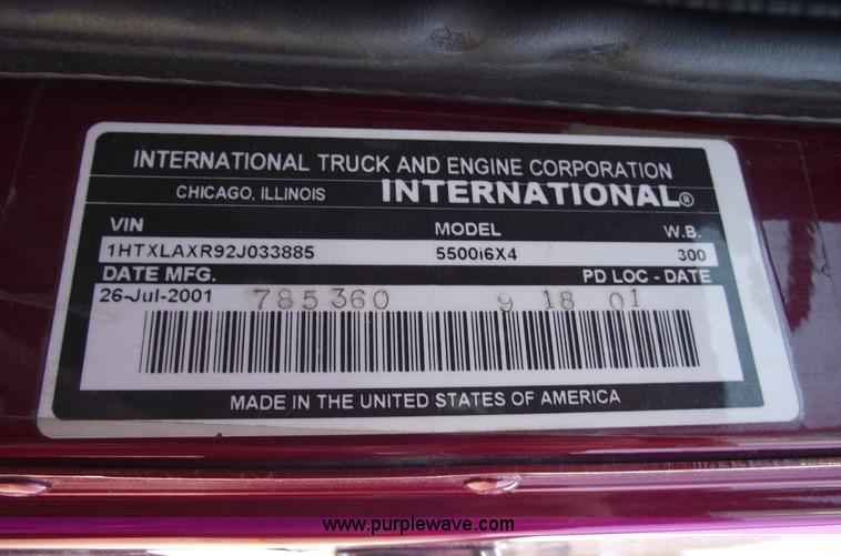 image for item 5456 2002 International 5500i Work Star five axle dump truck