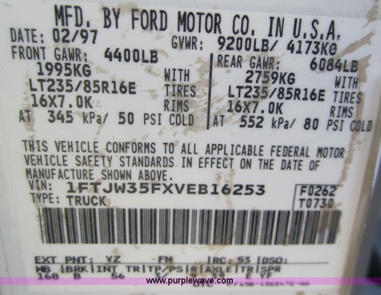 image for item 3406 1997 Ford F350 XLT crew cab pickup truck