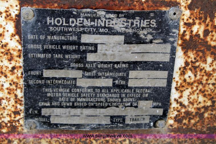 image for item 4894 1990 Holden double axle trencher trailer