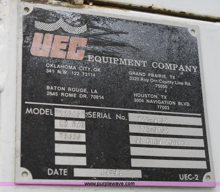 image for item 4938 1993 Texoma TX245T digger derrick bed