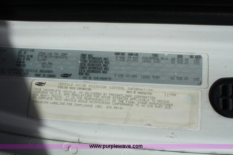 image for item 4948 2000 Sterling LT8500 rollback truck