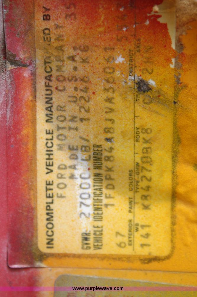 image for item 4971 1988 Ford F800 dump truck