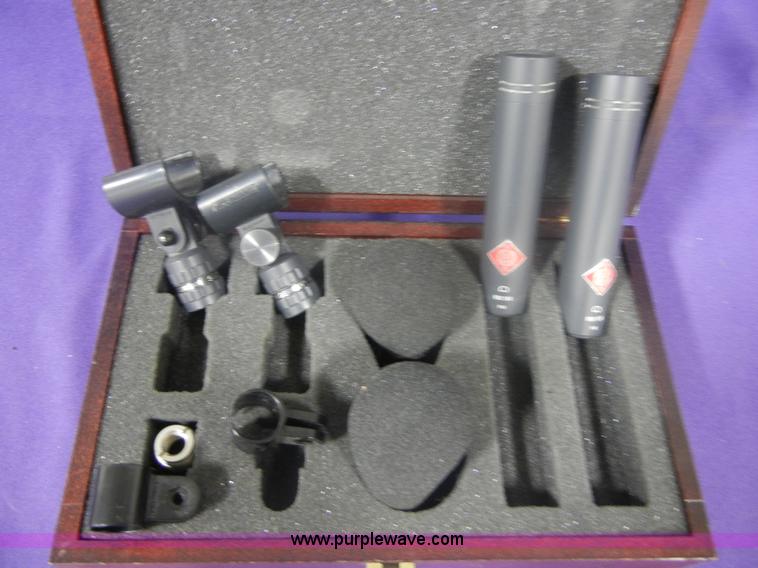 image for item 2121 (2) Neumann KM184 microphones with assorted accessories and case