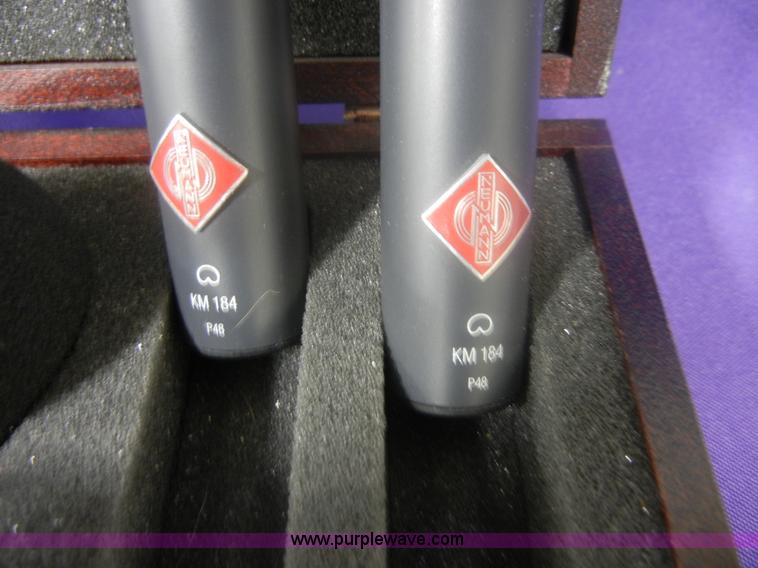 image for item 2121 (2) Neumann KM184 microphones with assorted accessories and case
