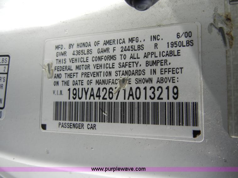 image for item 2379 2001 Acura CL Type-S Limited Edition