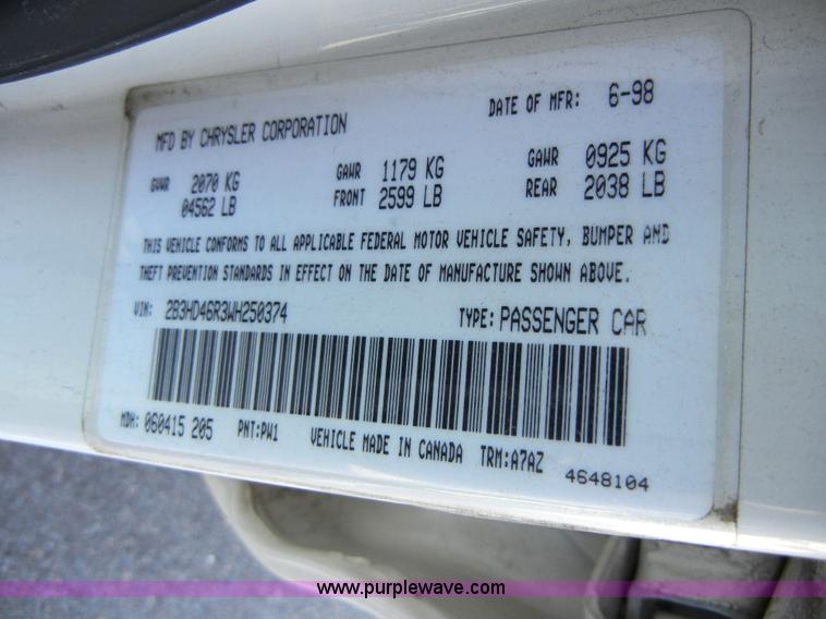 image for item 2381 1998 Dodge Intrepid