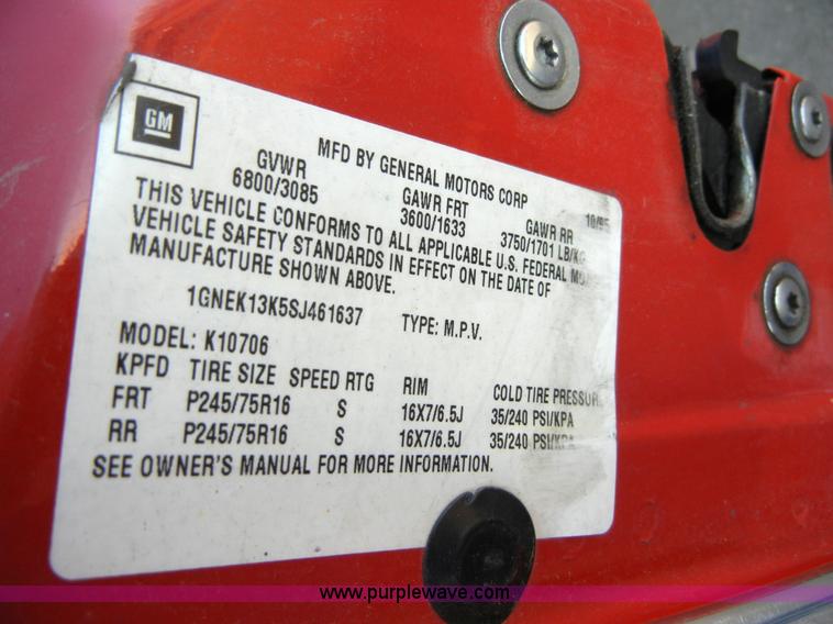 image for item 2385 1995 Chevrolet Tahoe LS K1500 SUV