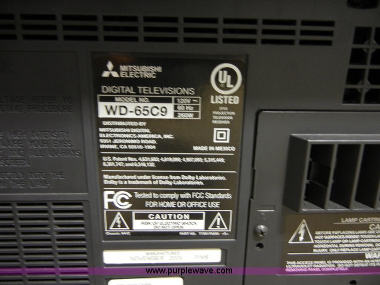 image for item 2413 Mitsubishi 65" DLP TV