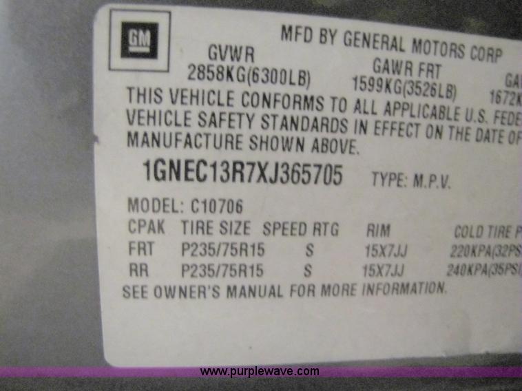 image for item 5163 1999 Chevrolet Tahoe