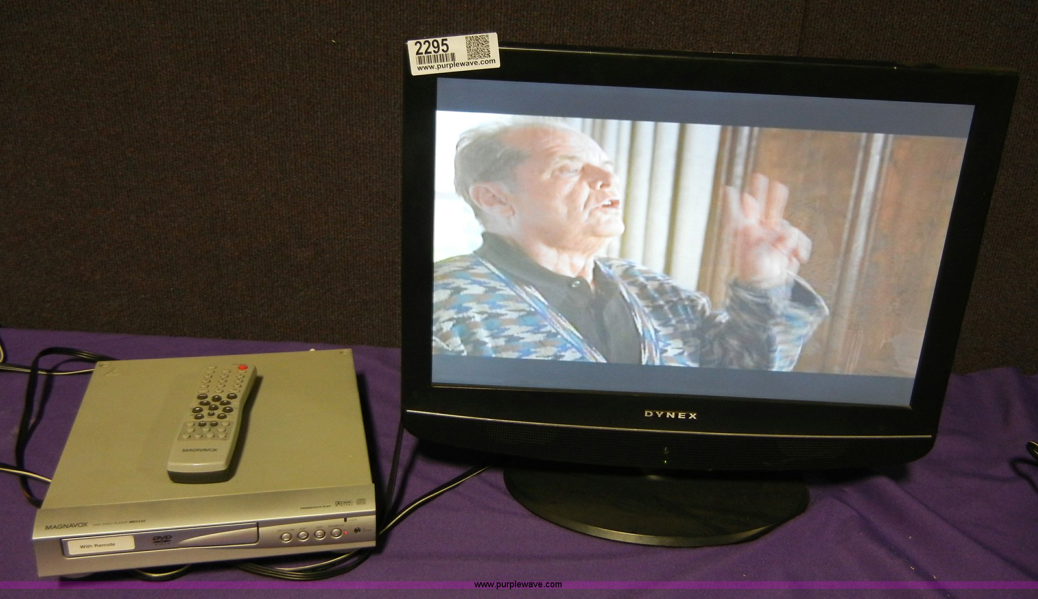 Dynex 19" LCD TV/DVD player in Manhattan, KS Item 2295 sold Purple Wave
