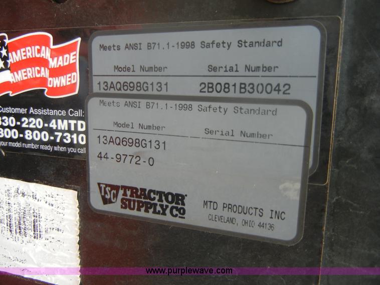 image for item 2148 Huskee riding lawn mower