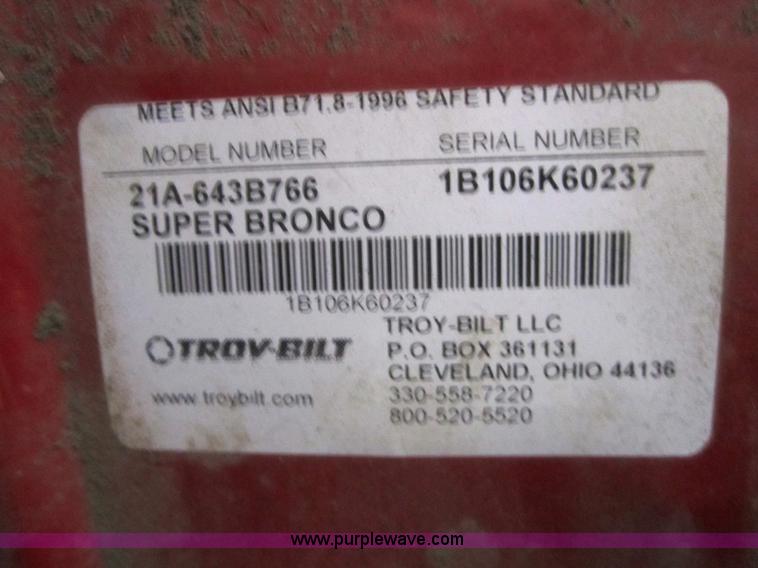 image for item 3135 Troy-Bilt tiller