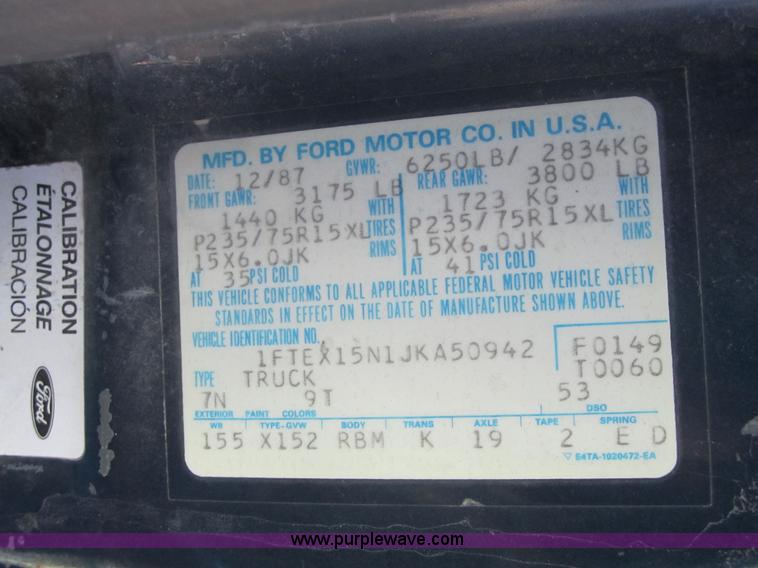 image for item 3181 1988 Ford F150 XLT Lariat supercab pickup truck