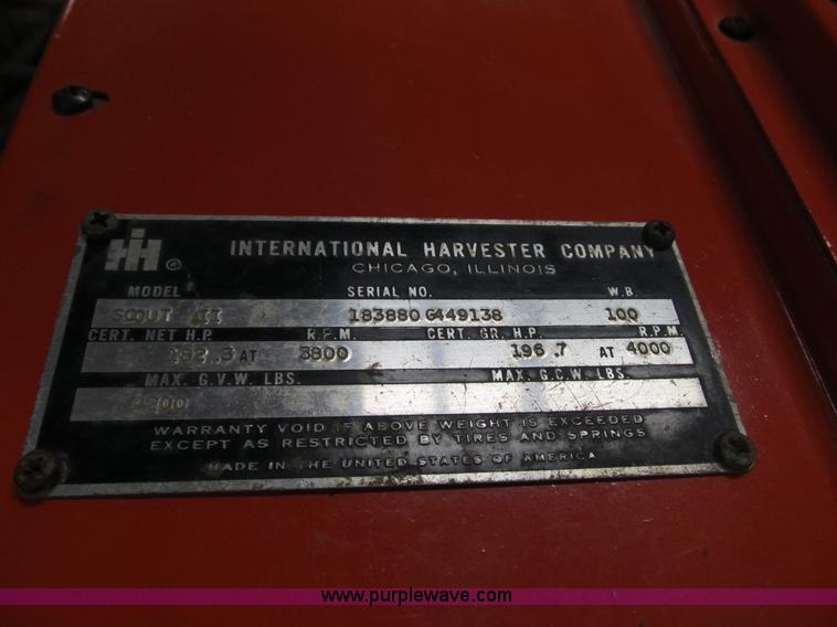 image for item 4052 1971 International Scout II