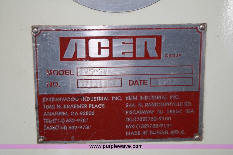 image for item 4791 1997 Acer Ultima EVS-3VK vertical mill