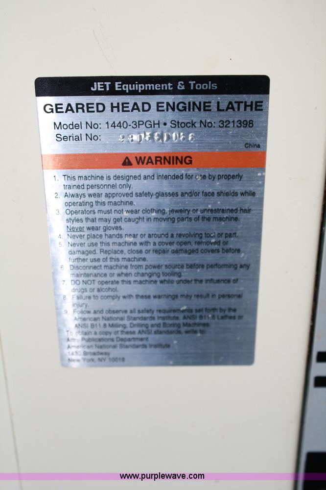 image for item 4792 1998 Jet 14 x 40 geared head engine lathe