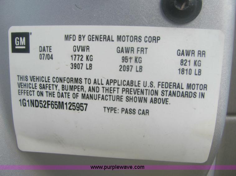 image for item 6962 2005 Chevrolet Malibu