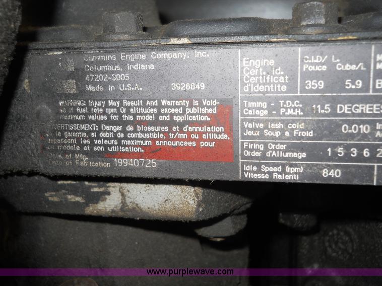 image for item 7820 1995 Freightliner FL60 insulated box truck