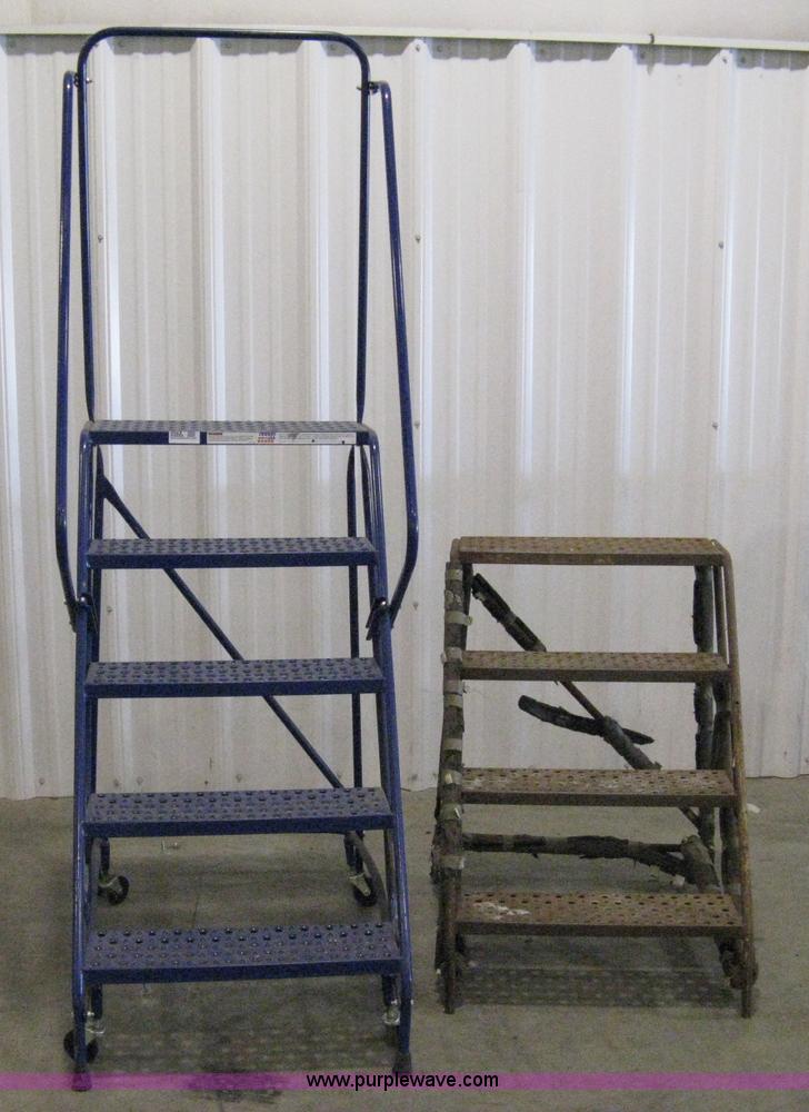 image for item 8029 (2) industrial rolling step stools