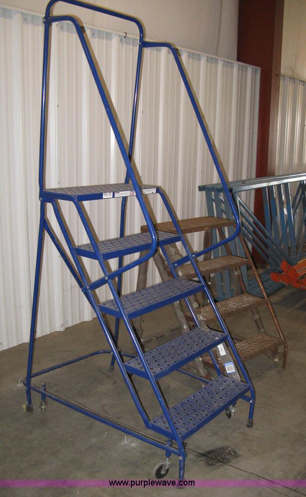 image for item 8029 (2) industrial rolling step stools