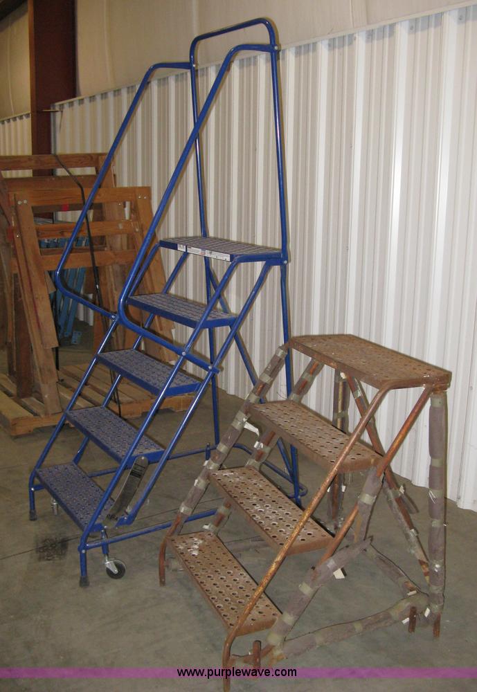 image for item 8029 (2) industrial rolling step stools