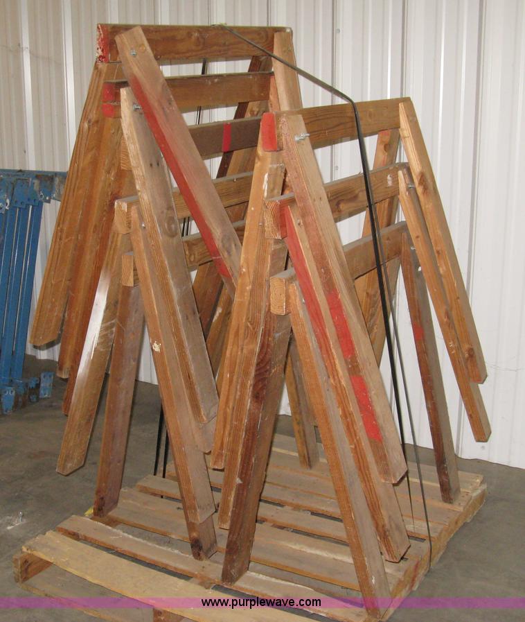 image for item 8030 (8) wooden saw horses