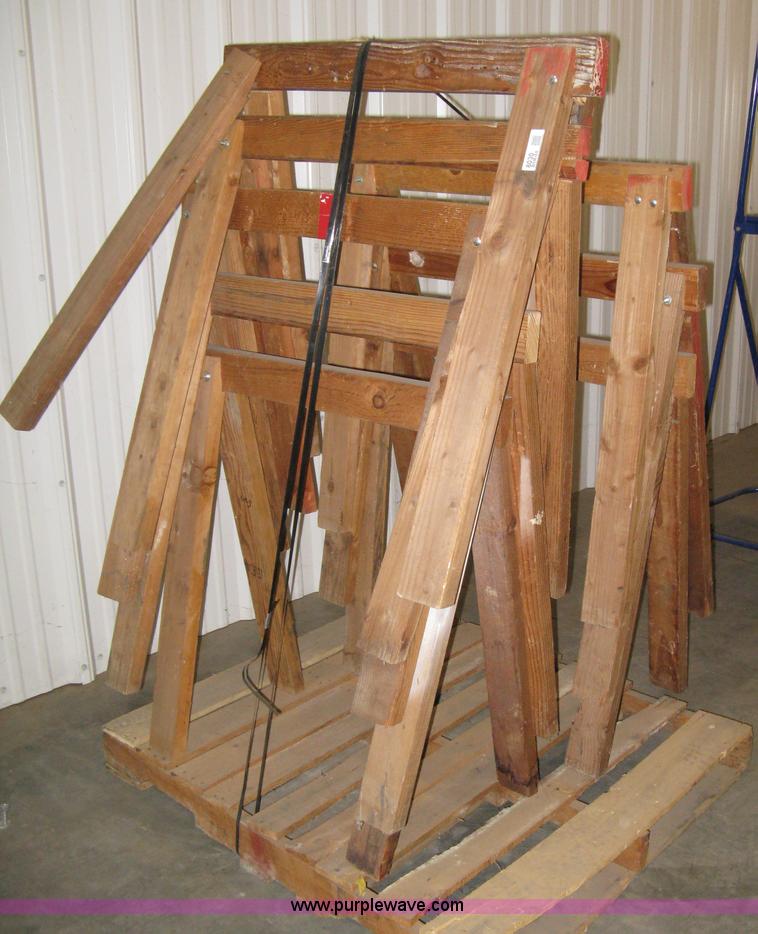 image for item 8030 (8) wooden saw horses