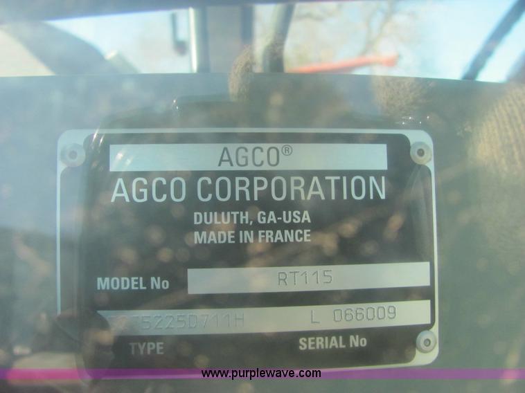 image for item 6924 2002 AGCO RT115 MFWD tractor