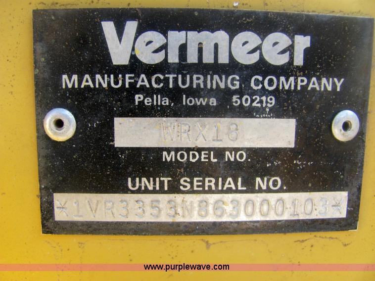 image for item 6925 2007 Vermeer WRX20 wheel hay rake