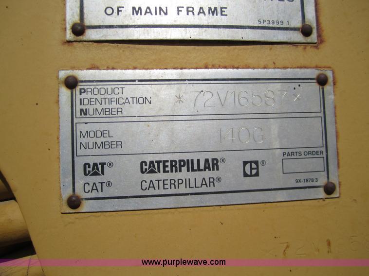 image for item 3221 1994 Caterpillar 140G motor grader