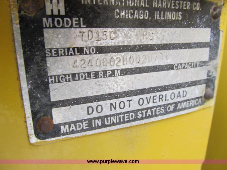 image for item 4083 1974 International TD-15C dozer