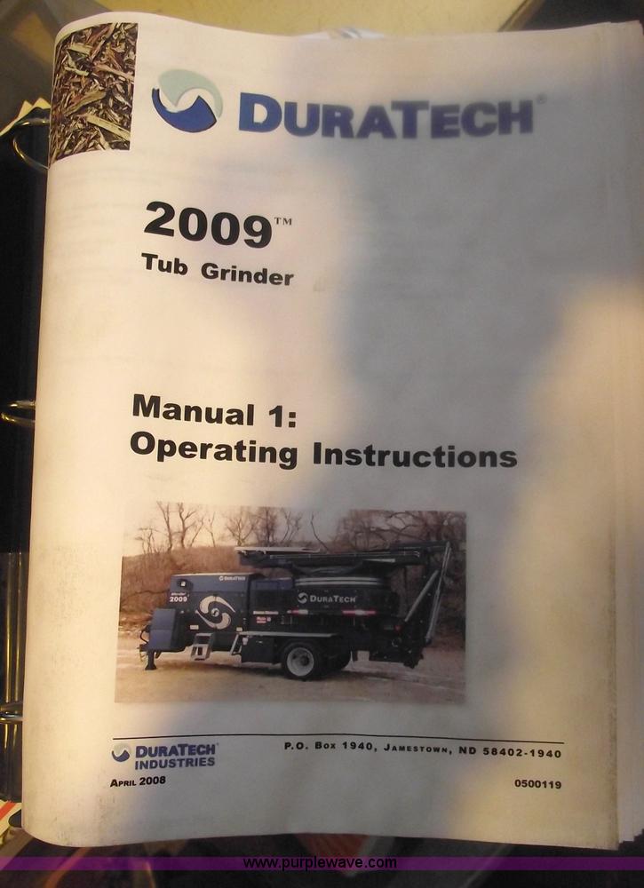 image for item 5446 Duratech model 2009 industrial tub grinder